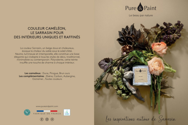 Naturelles substances : Peintures Pure & Paint coloris Sarrazin